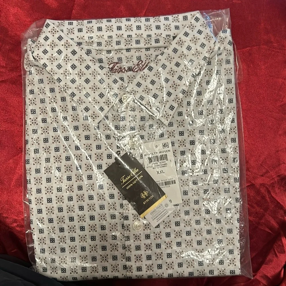 Men long sleeve button down printed shirt - Picture 1 of 5